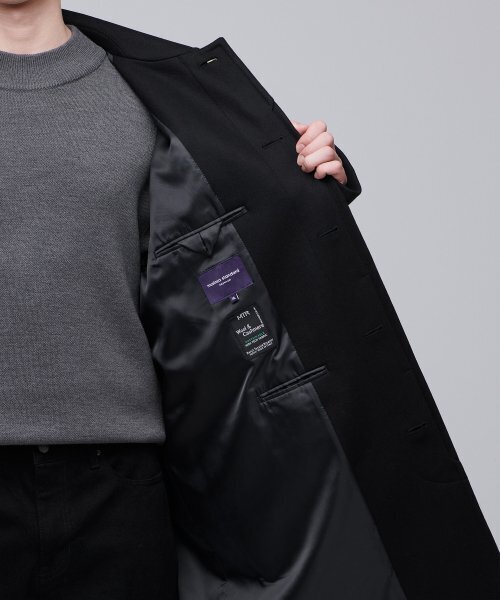 MUSINSA STANDARD（ムシンサスタンダード）の「MTR オーバーサイズ バルマカンコート [ブラック]（チェスターコート・メンズ・その他・MEDIUM/LARGE/X-LARGE/XX-LARGE）」の3枚目の写真