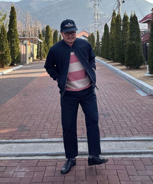 OUTSTANDING（アウトスタンディング）の「PURE WOOL WHOLEGARMENT STRIPE KNIT_PINK/IVORY（ニット/セーター・メンズ・その他・SMALL/MEDIUM/LARGE）」の6枚目の写真