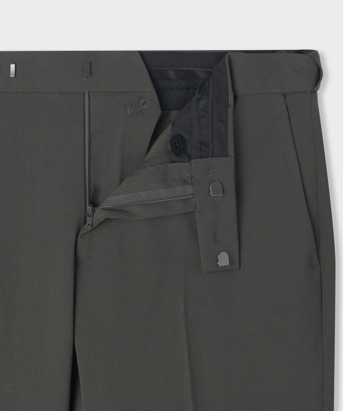 MUSINSA STANDARD（ムシンサスタンダード）の「セミワイド隠しバンディングスラックス[ライトカーキ]（スラックス・メンズ・その他・40/38/42/36/34/28/29/32/30/31/33/26/27）」の4枚目の写真
