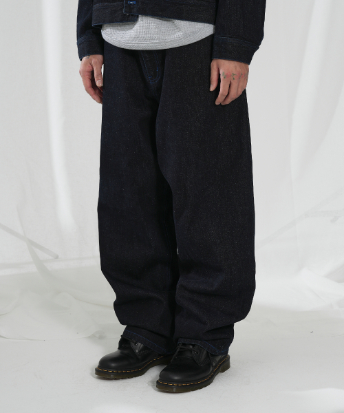 SLOWACID（スローアシッド）の「アウトシームカーブデニムパンツ [インディゴ]（デニムパンツ・レディース・その他・LARGE/SMALL/MEDIUM）」の6枚目の写真