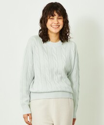 GREY LABEL ウールカシミヤケーブルニット