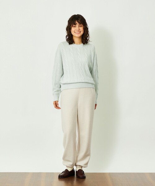 MACKINTOSH PHILOSOPHY(マッキントッシュ フィロソフィー)の「GREY LABEL ウールカシミヤケーブルニット(ニット/セーター・レディース・グリーン/レッド系その他/ダークネイビー/ピンク/チャコールグレー・2/6)」の19枚目の写真