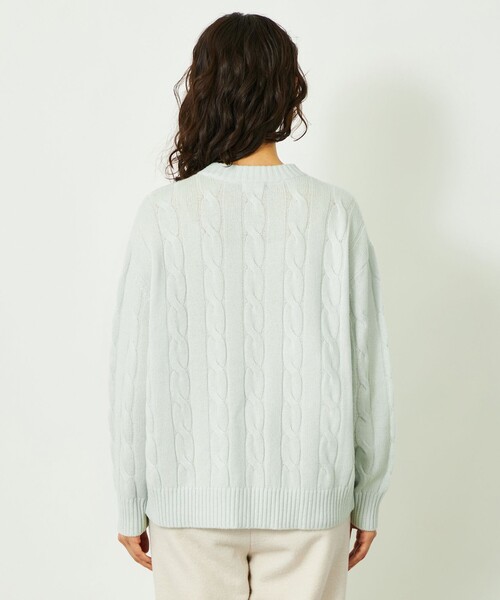 MACKINTOSH PHILOSOPHY(マッキントッシュ フィロソフィー)の「GREY LABEL ウールカシミヤケーブルニット(ニット/セーター・レディース・グリーン/レッド系その他/ダークネイビー/ピンク/チャコールグレー・2/6)」の15枚目の写真