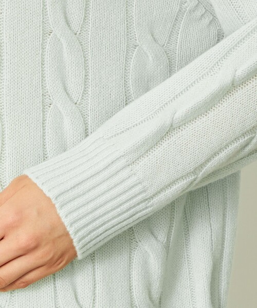 MACKINTOSH PHILOSOPHY(マッキントッシュ フィロソフィー)の「GREY LABEL ウールカシミヤケーブルニット(ニット/セーター・レディース・グリーン/レッド系その他/ダークネイビー/ピンク/チャコールグレー・2/6)」の16枚目の写真