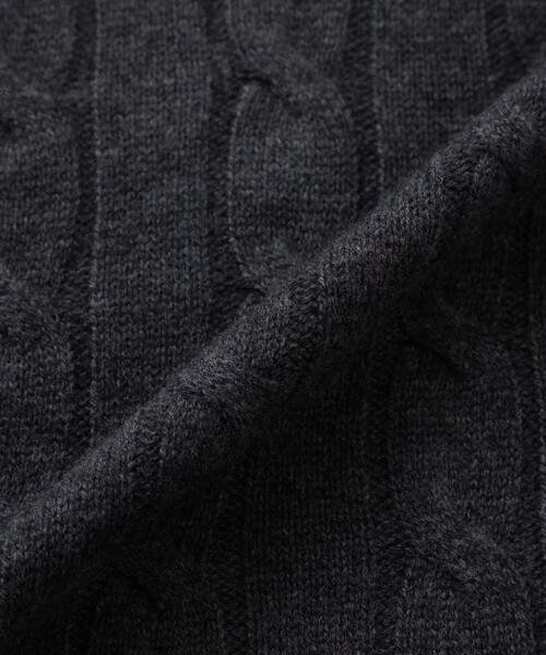 MACKINTOSH PHILOSOPHY(マッキントッシュ フィロソフィー)の「GREY LABEL ウールカシミヤケーブルニット(ニット/セーター・レディース・グリーン/レッド系その他/ダークネイビー/ピンク/チャコールグレー・2/6)」の17枚目の写真