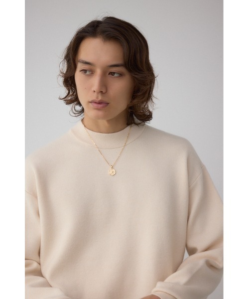 AZUL by moussy（アズールバイマウジー）の「スムースニットモックネックトップス（ニット/セーター・メンズ・ダークネイビー/アイボリー/ブラック/グレー・SMALL/MEDIUM/LARGE）」の18枚目の写真