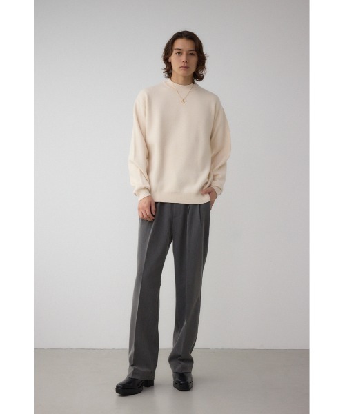 AZUL by moussy（アズールバイマウジー）の「スムースニットモックネックトップス（ニット/セーター・メンズ・ダークネイビー/アイボリー/ブラック/グレー・SMALL/MEDIUM/LARGE）」の19枚目の写真