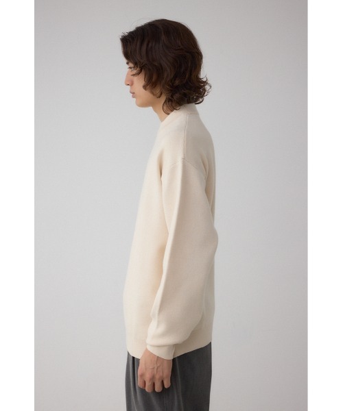 AZUL by moussy（アズールバイマウジー）の「スムースニットモックネックトップス（ニット/セーター・メンズ・ダークネイビー/アイボリー/ブラック/グレー・SMALL/MEDIUM/LARGE）」の21枚目の写真