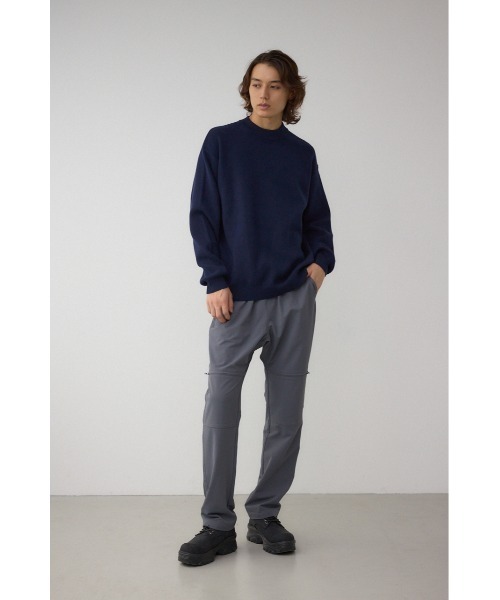 AZUL by moussy（アズールバイマウジー）の「スムースニットモックネックトップス（ニット/セーター・メンズ・ダークネイビー/アイボリー/ブラック/グレー・SMALL/MEDIUM/LARGE）」の9枚目の写真