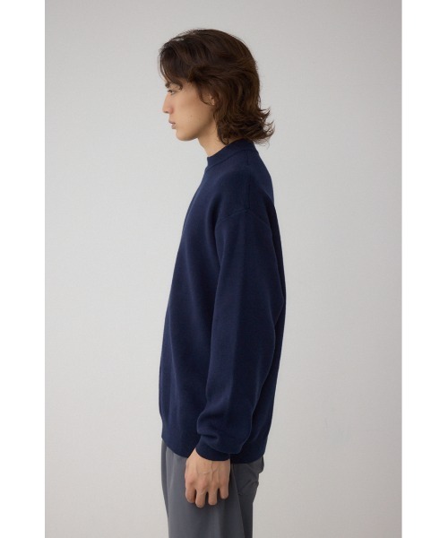 AZUL by moussy（アズールバイマウジー）の「スムースニットモックネックトップス（ニット/セーター・メンズ・ダークネイビー/アイボリー/ブラック/グレー・SMALL/MEDIUM/LARGE）」の11枚目の写真