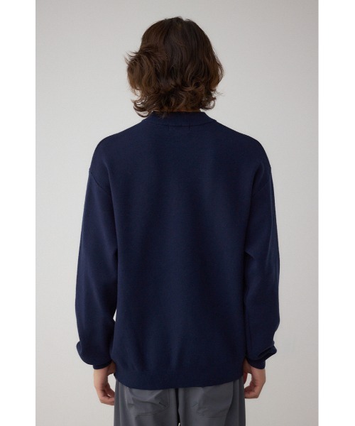 AZUL by moussy（アズールバイマウジー）の「スムースニットモックネックトップス（ニット/セーター・メンズ・ダークネイビー/アイボリー/ブラック/グレー・SMALL/MEDIUM/LARGE）」の12枚目の写真