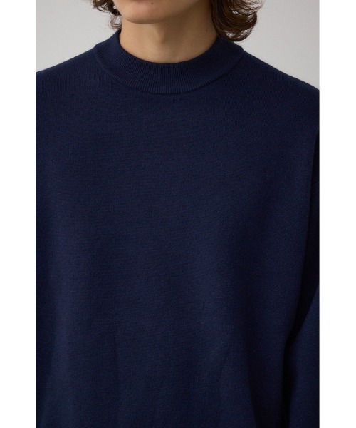 AZUL by moussy（アズールバイマウジー）の「スムースニットモックネックトップス（ニット/セーター・メンズ・ダークネイビー/アイボリー/ブラック/グレー・SMALL/MEDIUM/LARGE）」の13枚目の写真