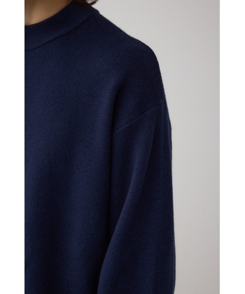 AZUL by moussy（アズールバイマウジー）の「スムースニットモックネックトップス（ニット/セーター・メンズ・ダークネイビー/アイボリー/ブラック/グレー・SMALL/MEDIUM/LARGE）」の14枚目の写真