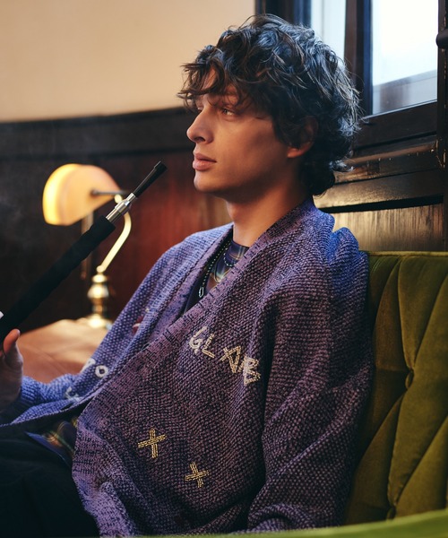 glamb（グラム）の「Hand Beaded Cardigan / ハンドビーデッドカーディガン（カーディガン/ボレロ・メンズ・ミント/パープル/ブラック・S/M/L）」の18枚目の写真