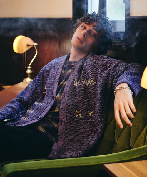 glamb（グラム）の「Hand Beaded Cardigan / ハンドビーデッドカーディガン（カーディガン/ボレロ・メンズ・ミント/パープル/ブラック・S/M/L）」の19枚目の写真