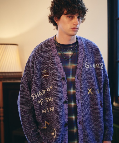 glamb（グラム）の「Hand Beaded Cardigan / ハンドビーデッドカーディガン（カーディガン/ボレロ・メンズ・ミント/パープル/ブラック・S/M/L）」の20枚目の写真