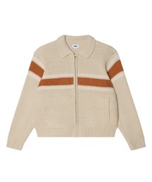 ジップアップ」に該当するメンズのニット/セーター（ベージュ系