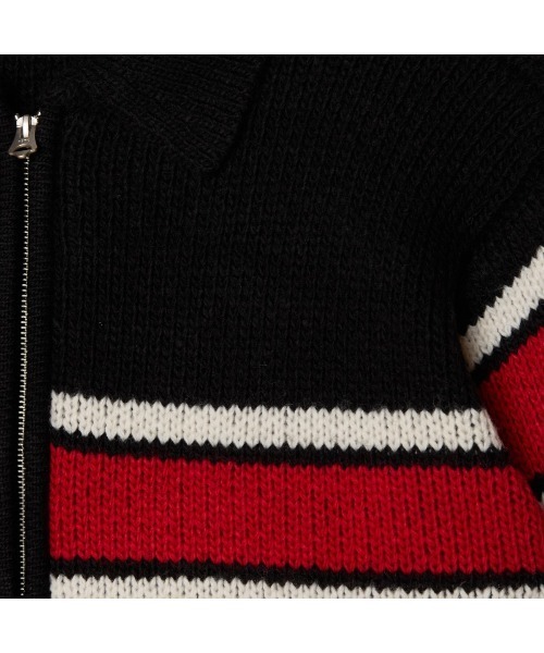 OBEY（オベイ）の「OBEY BERNARD ZIP UP SWEATER（オベイ バーナード ジップアップ セーター）（ニット/セーター・メンズ・ベージュ系/ブラック・MEDIUM/LARGE/X-LARGE）」の4枚目の写真