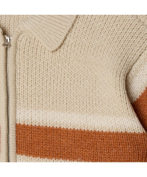 OBEY（オベイ）の「OBEY BERNARD ZIP UP SWEATER（オベイ バーナード ジップアップ セーター）（ニット/セーター・メンズ・ベージュ系/ブラック・MEDIUM/LARGE/X-LARGE）」の6枚目の写真