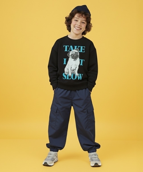 GLAZOS（グラソス）の「【SKIT0LY】ナイロン起毛裏地つきカーゴパンツ（カーゴパンツ・キッズ・ネイビー/カーキ/ブラック・110cm/140cm/130cm/100cm/120cm）」の20枚目の写真