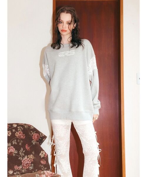 EVRIS（エヴリス）の「レースリボンフレアレギンス（その他パンツ・レディース・ホワイト/ブラック・SMALL/MEDIUM）」の5枚目の写真