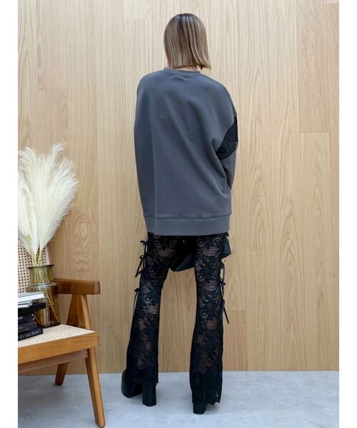 EVRIS（エヴリス）の「レースリボンフレアレギンス（その他パンツ・レディース・ホワイト/ブラック・SMALL/MEDIUM）」の11枚目の写真