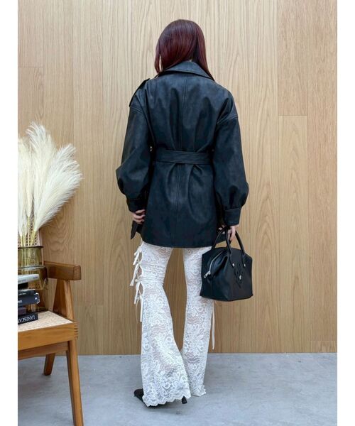 EVRIS（エヴリス）の「レースリボンフレアレギンス（その他パンツ・レディース・ホワイト/ブラック・SMALL/MEDIUM）」の15枚目の写真