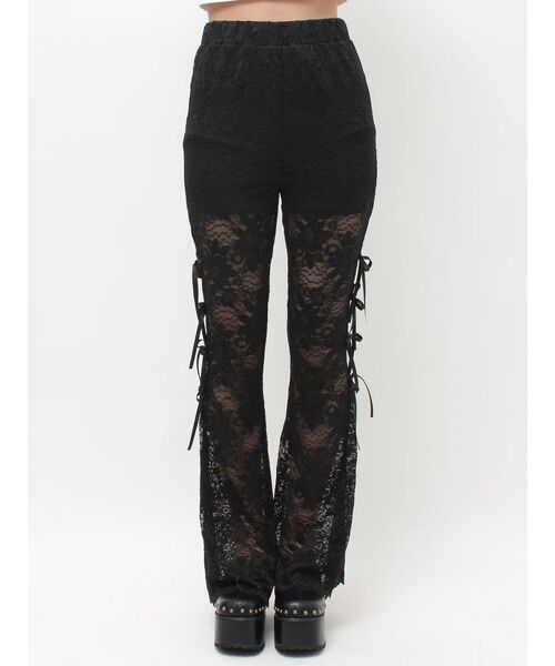 EVRIS（エヴリス）の「レースリボンフレアレギンス（その他パンツ・レディース・ホワイト/ブラック・SMALL/MEDIUM）」の16枚目の写真