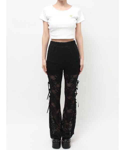 EVRIS（エヴリス）の「レースリボンフレアレギンス（その他パンツ・レディース・ホワイト/ブラック・SMALL/MEDIUM）」の22枚目の写真