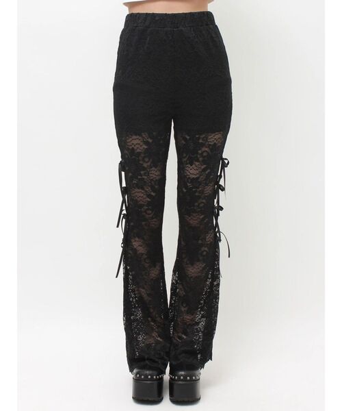 EVRIS（エヴリス）の「レースリボンフレアレギンス（その他パンツ・レディース・ホワイト/ブラック・SMALL/MEDIUM）」の17枚目の写真