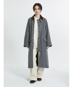 IENA LA BOUCLE チェックノーカラーコート◇（ノーカラーコート