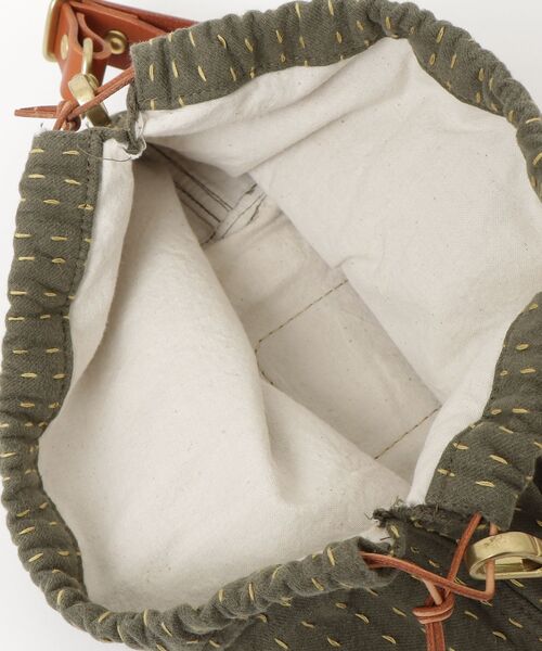 BrownBrown(ブラウンブラウン)の「【BrownBrown】ブラウンブラウン/ リメイク刺子バッグ(ショルダーバッグ・メンズ・グリーン・FREE)」の3枚目の写真