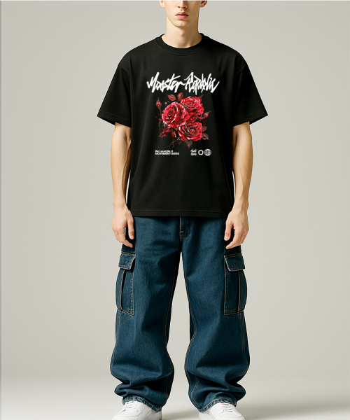 MONSTER REPUBLIC（モンスターリパブリック）の「プロゼンローズレッドTシャツブラック_B8155（Tシャツ/カットソー・レディース・その他・X-LARGE/SMALL/MEDIUM/LARGE）」の2枚目の写真