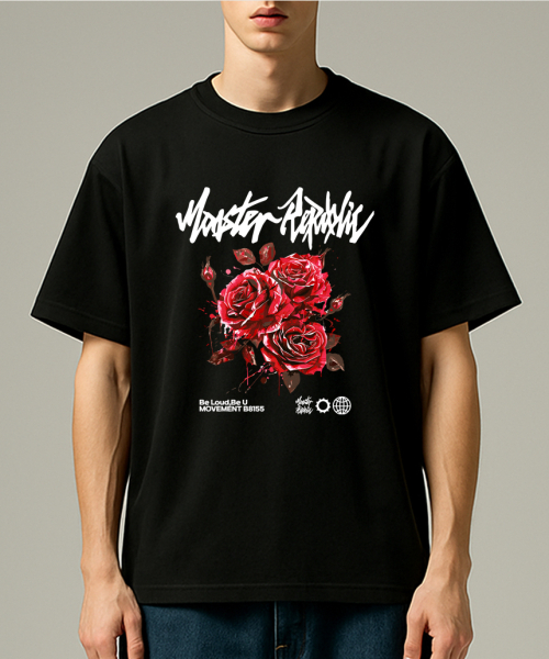 MONSTER REPUBLIC（モンスターリパブリック）の「プロゼンローズレッドTシャツブラック_B8155（Tシャツ/カットソー・レディース・その他・X-LARGE/SMALL/MEDIUM/LARGE）」の4枚目の写真