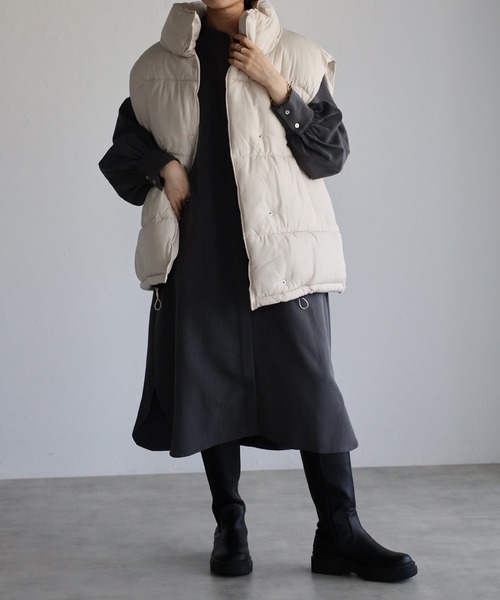 Bonjour Sagan（ボンジュールサガン）の「バンドカラーボリュームスリーブシャツワンピース（シャツワンピース・レディース・グレー・FREE）」の9枚目の写真