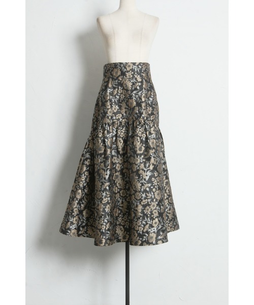 &. NOSTALGIA(アンドドットノスタルジア)の「フラワージャガードスカート(スカート・レディース・ゴールド/ブルー・M)」の15枚目の写真