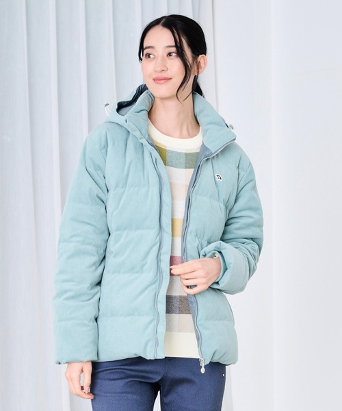 Arnold Palmer（アーノルドパーマー）の「2WAY シェア コーデュロイ ダウンジャケット（ダウンジャケット/コート・レディース・ブラック/ライトベージュ/サックスブルー/ブラウン・XS/S/M/L/LL）」の4枚目の写真