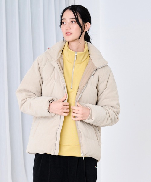 Arnold Palmer（アーノルドパーマー）の「2WAY シェア コーデュロイ ダウンジャケット（ダウンジャケット/コート・レディース・ブラック/ライトベージュ/サックスブルー/ブラウン・XS/S/M/L/LL）」の3枚目の写真