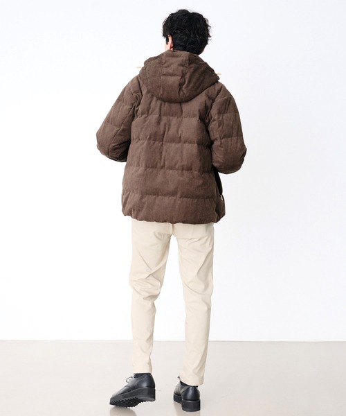 Arnold Palmer（アーノルドパーマー）の「2WAY シェア コーデュロイ ダウンジャケット（ダウンジャケット/コート・レディース・ブラック/ライトベージュ/サックスブルー/ブラウン・XS/S/M/L/LL）」の5枚目の写真