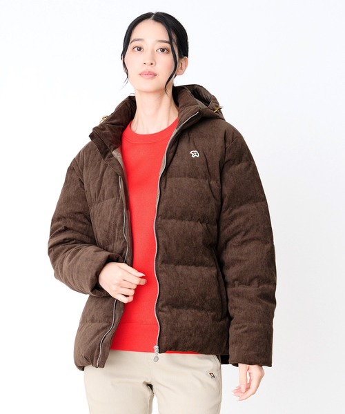 Arnold Palmer（アーノルドパーマー）の「2WAY シェア コーデュロイ ダウンジャケット（ダウンジャケット/コート・レディース・ブラック/ライトベージュ/サックスブルー/ブラウン・XS/S/M/L/LL）」の20枚目の写真