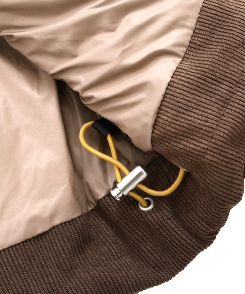 Arnold Palmer（アーノルドパーマー）の「2WAY シェア コーデュロイ ダウンジャケット（ダウンジャケット/コート・レディース・ブラック/ライトベージュ/サックスブルー/ブラウン・XS/S/M/L/LL）」の14枚目の写真