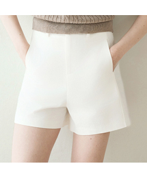 Belted cotton short pants_3 Colors