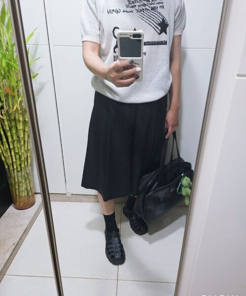 VENHIT（ベンヒット）の「星と猫ジャカードニットハーフT[アイボリー]（ニット/セーター・レディース・アイボリー・LARGE/MEDIUM/X-LARGE）」の2枚目の写真