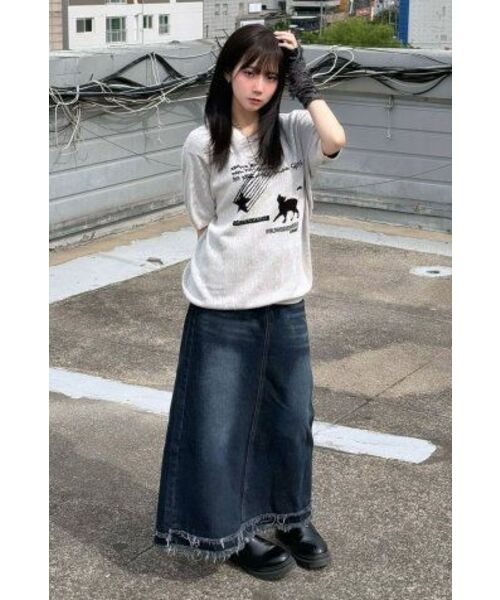 VENHIT（ベンヒット）の「星と猫ジャカードニットハーフT[アイボリー]（ニット/セーター・レディース・アイボリー・LARGE/MEDIUM/X-LARGE）」の11枚目の写真