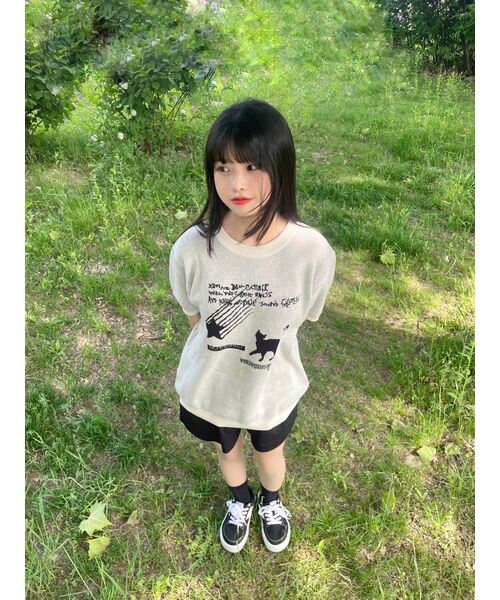 VENHIT（ベンヒット）の「星と猫ジャカードニットハーフT[アイボリー]（ニット/セーター・レディース・アイボリー・LARGE/MEDIUM/X-LARGE）」の15枚目の写真