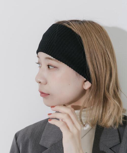 SMELLY（スメリー）の「リブニットワイドヘアバンド（ヘアバンド・レディース・ブラック/ダークブラウン・-）」の5枚目の写真