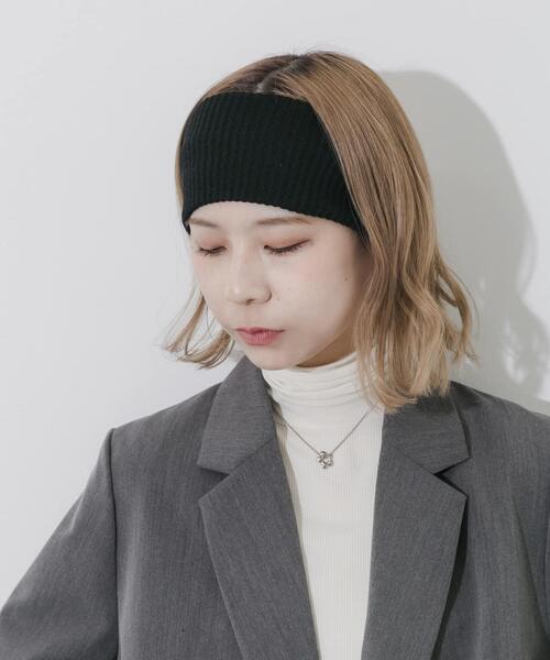SMELLY（スメリー）の「リブニットワイドヘアバンド（ヘアバンド・レディース・ブラック/ダークブラウン・-）」の6枚目の写真