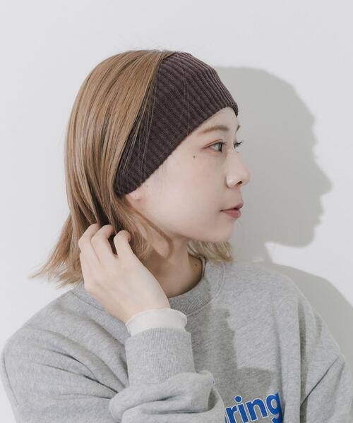 SMELLY（スメリー）の「リブニットワイドヘアバンド（ヘアバンド・レディース・ブラック/ダークブラウン・-）」の10枚目の写真