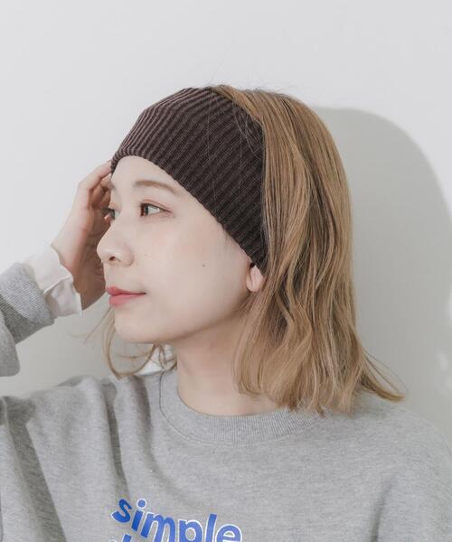 SMELLY（スメリー）の「リブニットワイドヘアバンド（ヘアバンド・レディース・ブラック/ダークブラウン・-）」の11枚目の写真