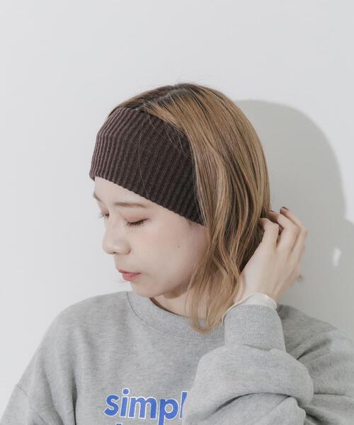 SMELLY（スメリー）の「リブニットワイドヘアバンド（ヘアバンド・レディース・ブラック/ダークブラウン・-）」の12枚目の写真